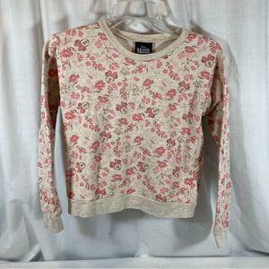 Disney Minnie Mouse Girls Pink Floral Long Sleeve Shirt 12 Flowers Lightweight